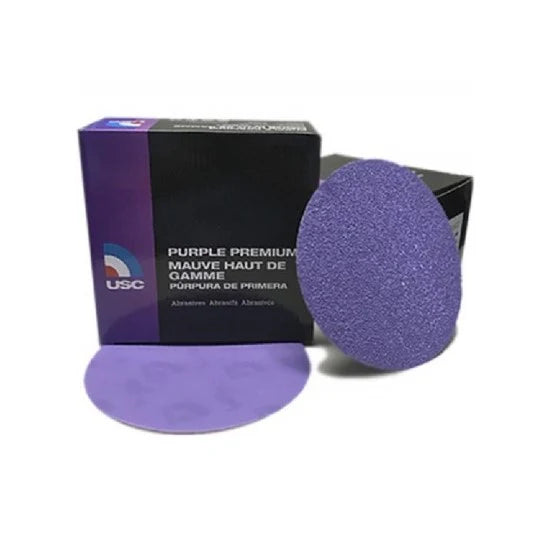 USC 991412 (Hook & Loop) Purple Premium 6" 240 Grit Abrasives Film Discs