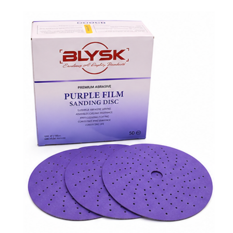 Blysk Purple Zirconia Sanding Discs – 6 Inch, 50-Pack – Hook & Loop, Laser Multi-Hole Dust Extraction – Long Life Ceramic/Corundum Grain. 80,120,180,220,320,400,600,800,1000 Grit