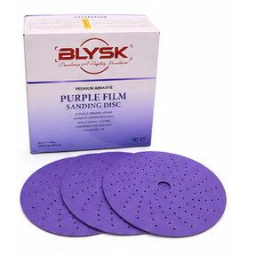 Blysk Purple Zirconia Sanding Discs – 6 Inch, 50-Pack – Hook & Loop, Laser Multi-Hole Dust Extraction – Long Life Ceramic/Corundum Grain. 80,120,180,220,320,400,600,800,1000 Grit