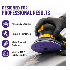 Blysk Purple Zirconia Sanding Discs – 6 Inch, 50-Pack – Hook & Loop, Laser Multi-Hole Dust Extraction – Long Life Ceramic/Corundum Grain. 80,120,180,220,320,400,600,800,1000 Grit