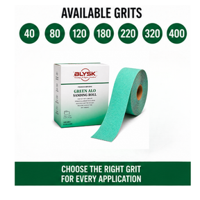 Blysk Sanding Roll 2.75" x 25 yards  – Hook & Loop Backing, Strong Resin Bond – Clean Sanding for Woodworking, Metal & Automotive – 80/120/180/220/320/400 Grit