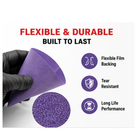 BLYSK Premium Purple Zirconia Sanding Discs 6", High Performance, Long Life, Clog-Resistant, Fits DA & Orbital Sanders, 50-Pack, Available in PSA and Hook & Loop