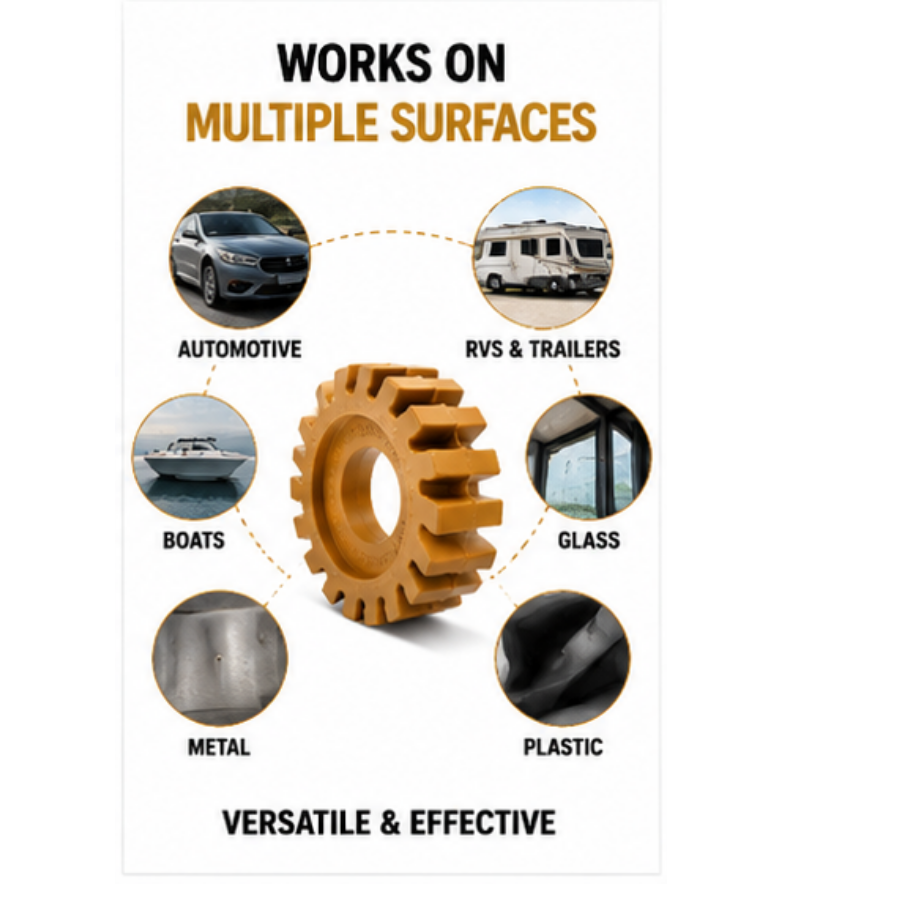BLYSK Eraser Wheel Decal Removal Tool System – Removes Stickers, Vinyl Graphics, Pinstripes & Adhesive Residue – Safe for Automotive Paint, Glass, Metal & Plastic