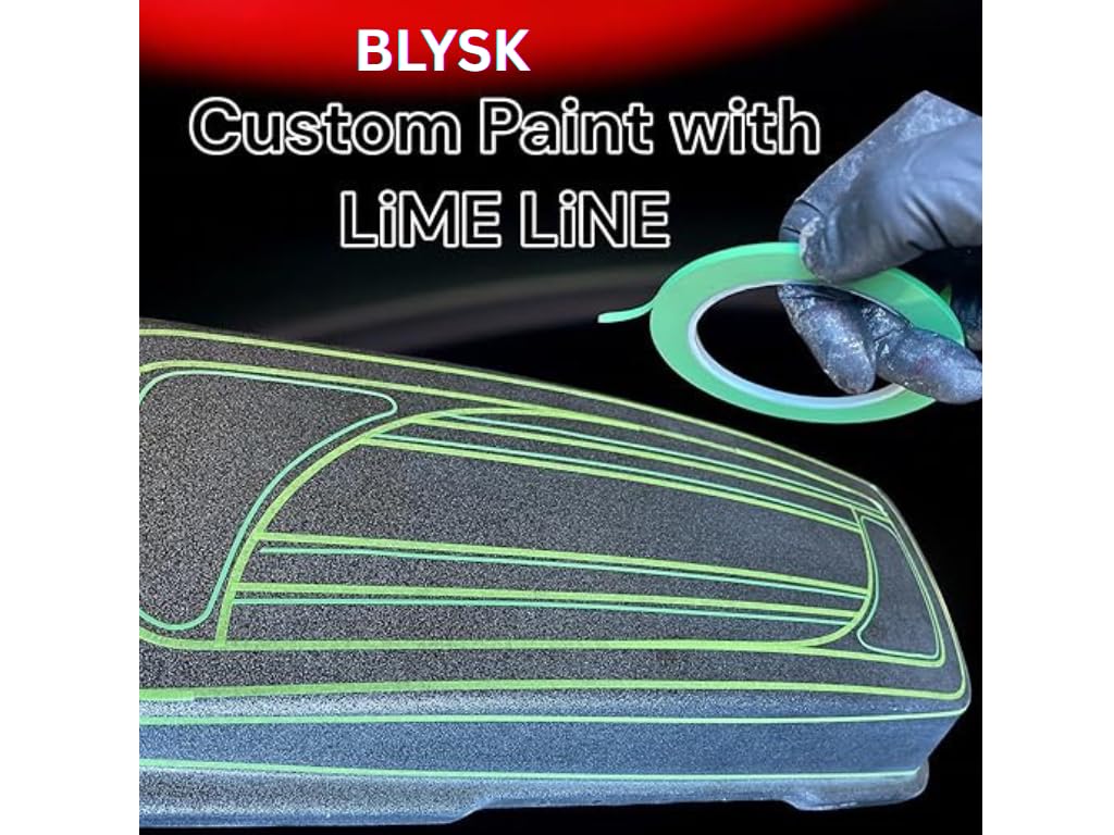Green Vinyl Fine Line Tape – Automotive Masking Tape for Auto Body, Detailing & Custom Graphics – Flexible Vinyl, Clean Removal (1/4 (6mm) x 60 Yrds)