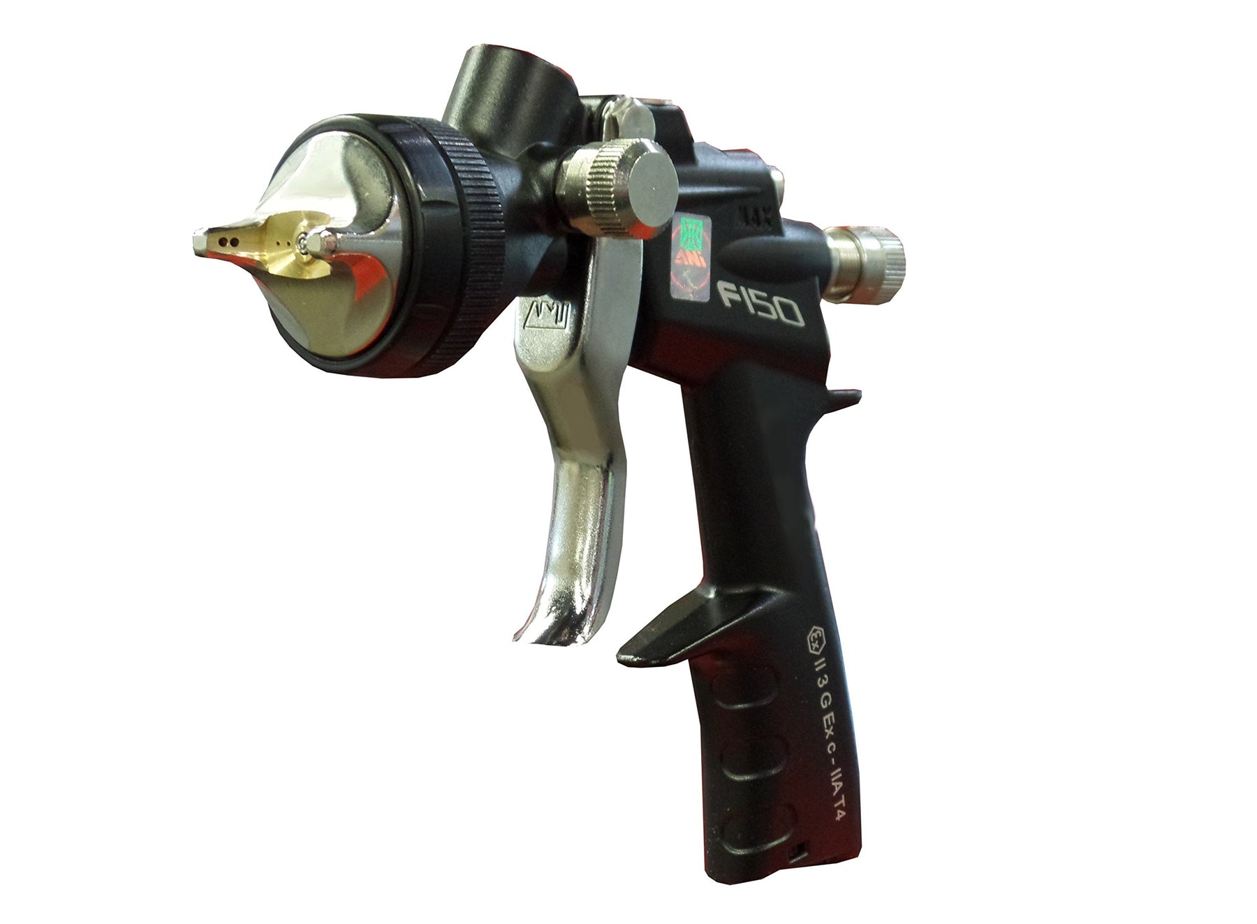ANI F160/Plus/S 600cc HVLP Professional Paint Spray Gun – Multiple Nozzle Sizes to Choose from (1.3mm to 2.0mm) Ideal for Auto Body, Woodworking, Industrial Applications (Black Teflon, 1.3mm)