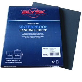 Wet & Dry Sandpaper 9x11 Sheets, 50-Pack, Aluminum Oxide (P60–P600) Silicon Carbide (P800–P3000) Latex Backing,for Wood, Metal, Auto, Plastic (400 Grit)