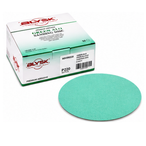 Blysk 6" Green Aluminum Oxide Sanding Discs – P80 to P800 Grit – Latex Paper, Semi-Open Coat – Hook & Loop/PSA – Clean Sanding for Metal, Wood, Paint, Plastic, 50-Pack