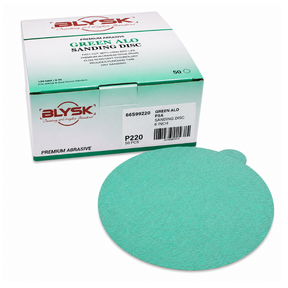 Blysk 6" Green Aluminum Oxide Sanding Discs – P80 to P800 Grit – Latex Paper, Semi-Open Coat – Hook & Loop/PSA – Clean Sanding for Metal, Wood, Paint, Plastic, 50-Pack