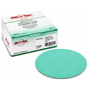 Blysk 6" Green Aluminum Oxide Sanding Discs – P80 to P800 Grit – Latex Paper, Semi-Open Coat – Hook & Loop/PSA – Clean Sanding for Metal, Wood, Paint, Plastic, 50-Pack