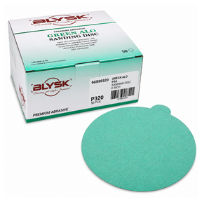 Blysk 6" Green Aluminum Oxide Sanding Discs – P80 to P800 Grit – Latex Paper, Semi-Open Coat – Hook & Loop/PSA – Clean Sanding for Metal, Wood, Paint, Plastic, 50-Pack