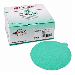 Blysk 6" Green Aluminum Oxide Sanding Discs – P80 to P800 Grit – Latex Paper, Semi-Open Coat – Hook & Loop/PSA – Clean Sanding for Metal, Wood, Paint, Plastic, 50-Pack