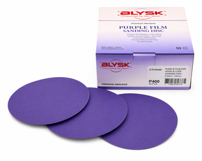 BLYSK Premium Purple Zirconia Sanding Discs 6", High Performance, Long Life, Clog-Resistant, Fits DA & Orbital Sanders, 50-Pack, Available in PSA and Hook & Loop
