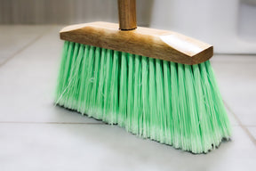 BLYSK Indoor/Outdoor Heavy Duty Wooden Broom Brush, Sweeper, Head Replacement Soft bristles, Great use for Home, Kitchen, Room, Office, Patio, Deck Floor - Maazzo