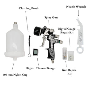 Ani Black/S Limited-Edition Series HVLP Kit Automotive Spray Gun 1.3mm - Maazzo